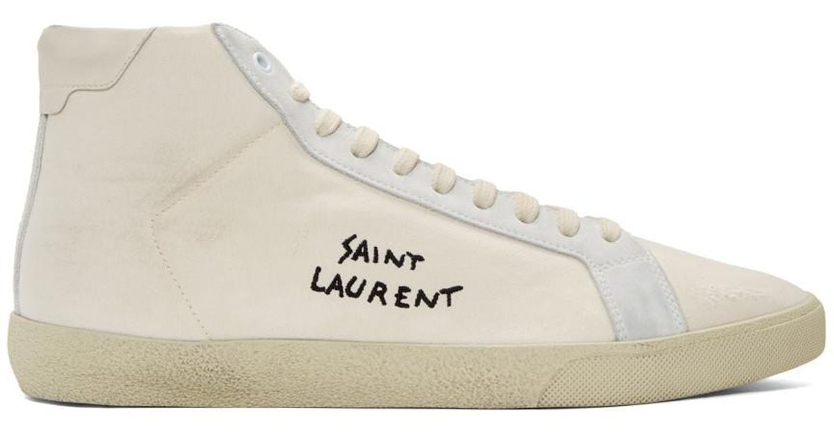 Yves Saint Laurent Green Suede and Fabric High Top Sneakers Size 43 Yves Saint  Laurent | TLC