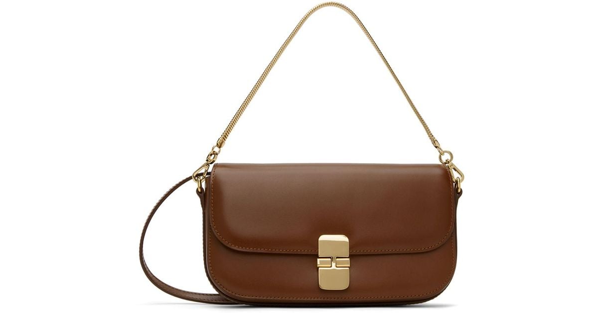 Tan Grace Chain Bag in Brown Lyst