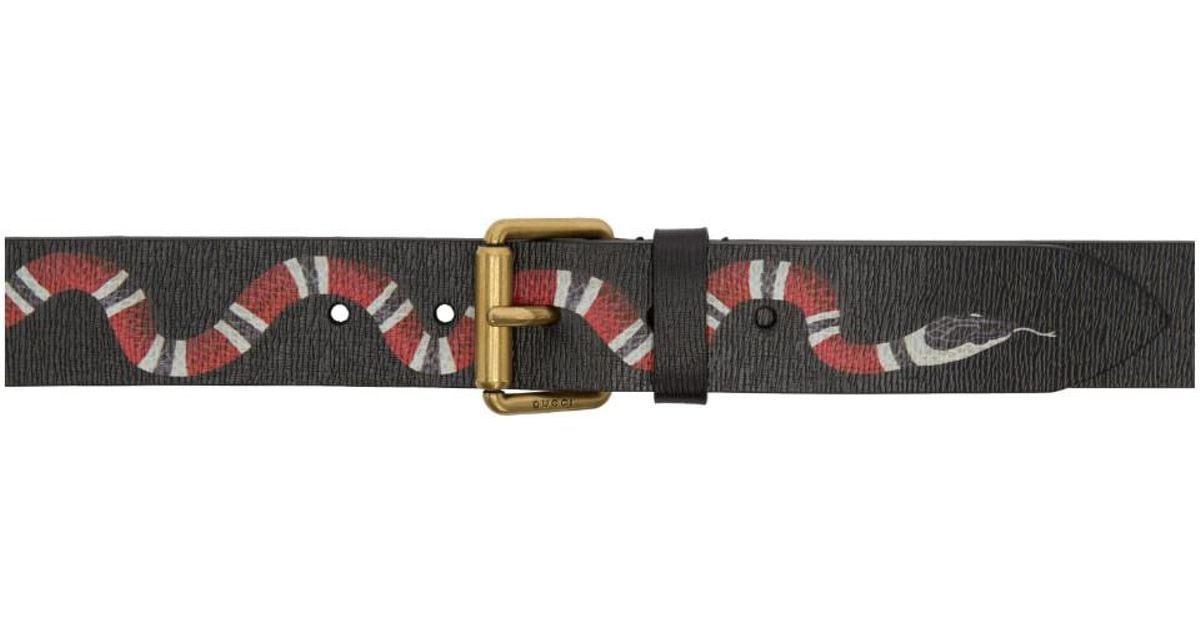 Gucci Leather Black Snake Belt for Men - Save 8% - Lyst