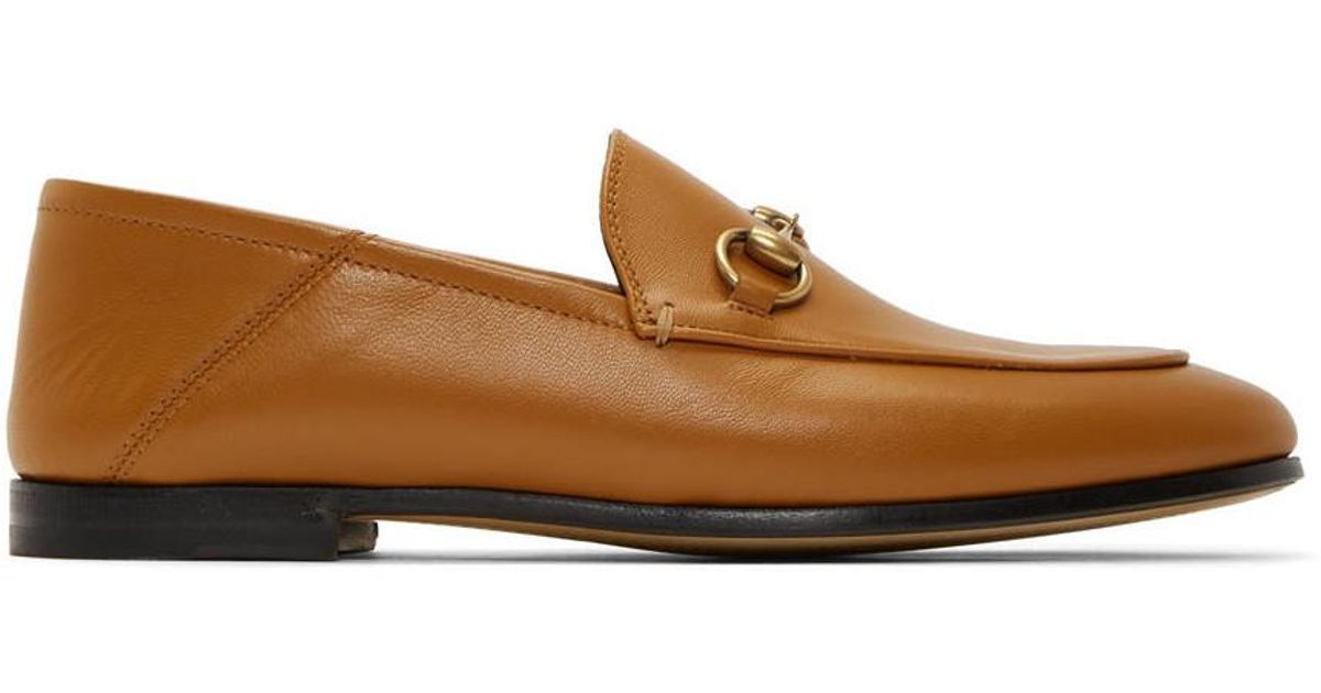 cognac gucci loafers
