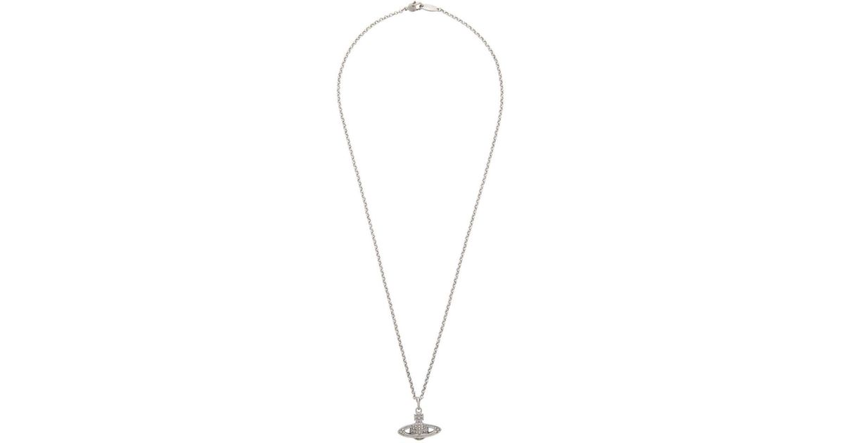 Vivienne Westwood Silver Mini Bas Relief Orb Necklace in Metallic for ...