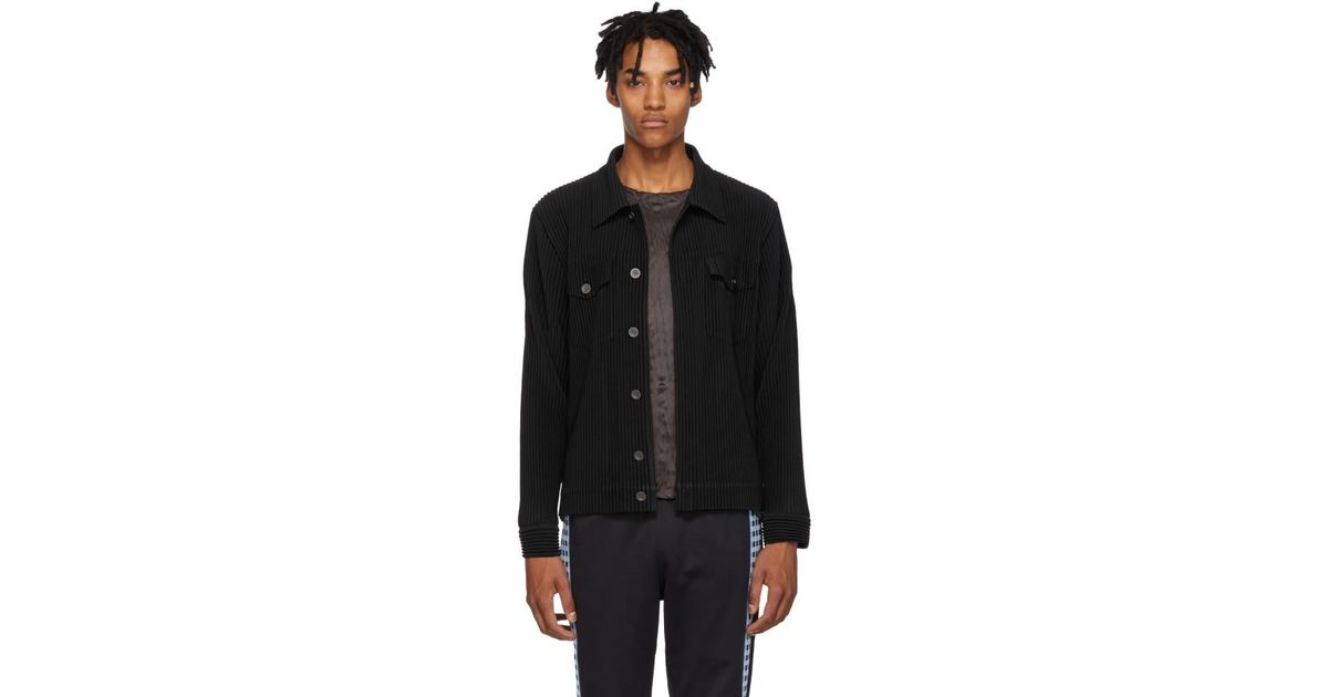 Homme Plissé Issey Miyake Black Tailored Pleats 2 Jacket for Men