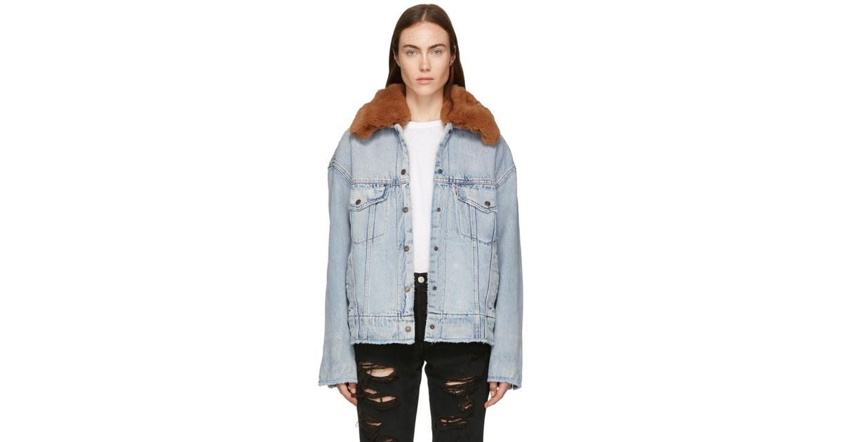 levi's oversized sherpa trucker jacket xs