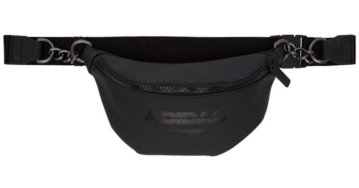 adidas fanny pack black leather