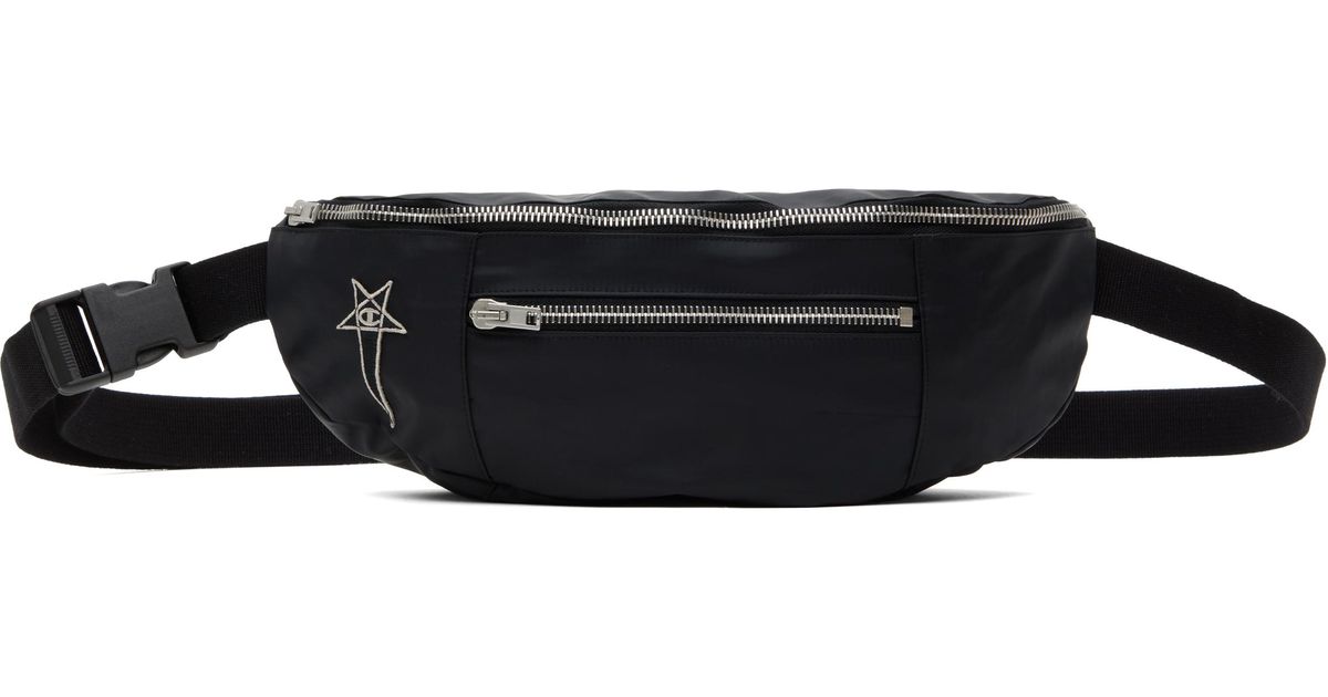 Rick Owens Champion Edition Nylon Belt Bag in Black for Men