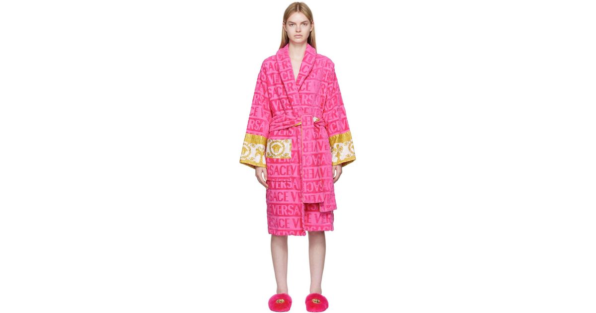 pink versace robe price
