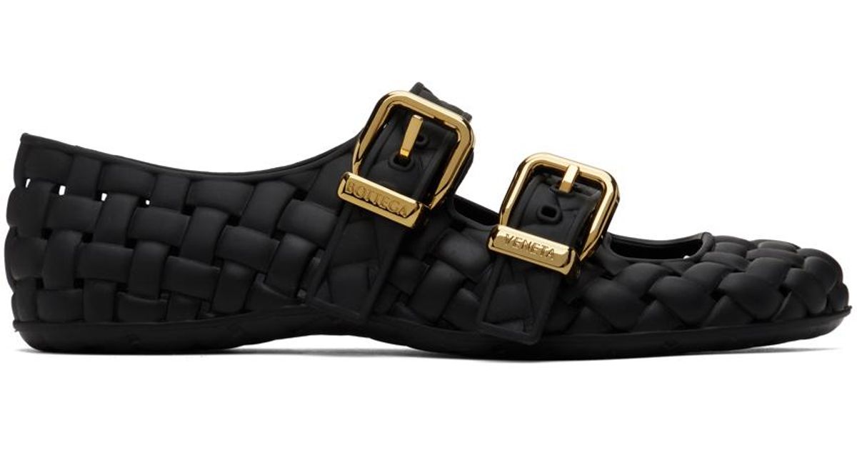 [ BOTTEGA VENETA ] エイミー メリージェーン フラットシューズ BOTTEGA VENETA Amy イントレチャートラバー メリージェーン
