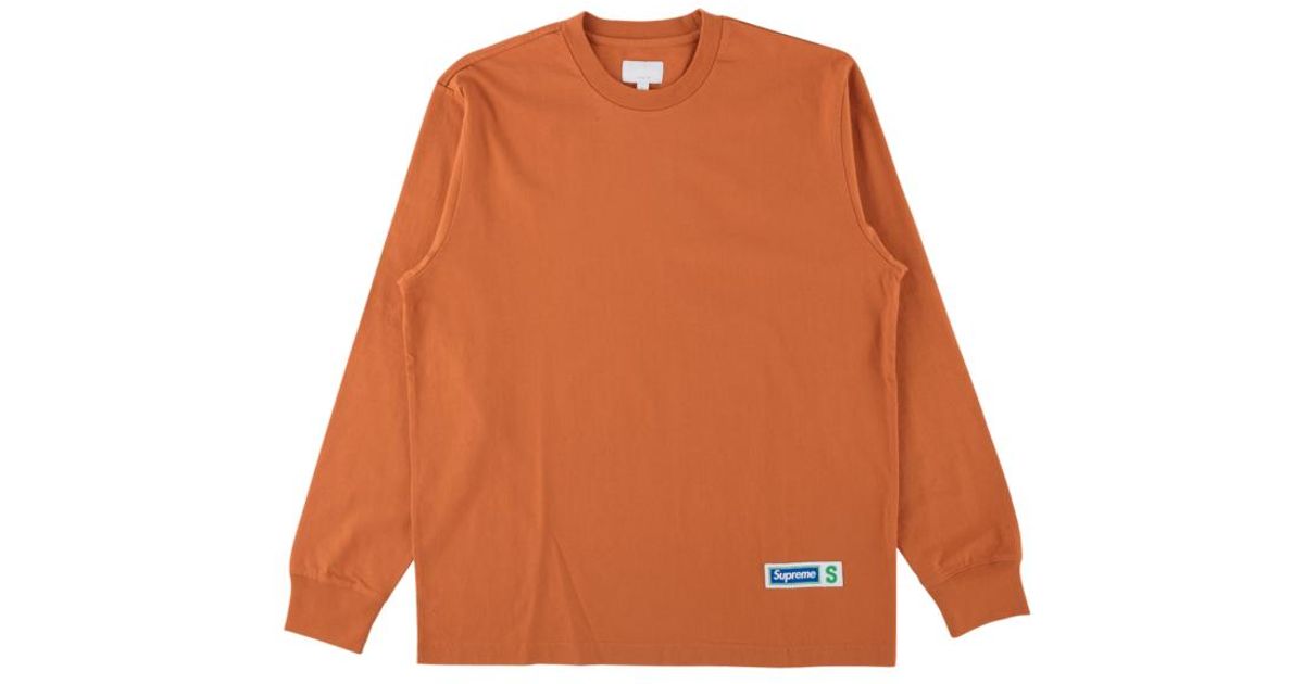 supreme orange long sleeve