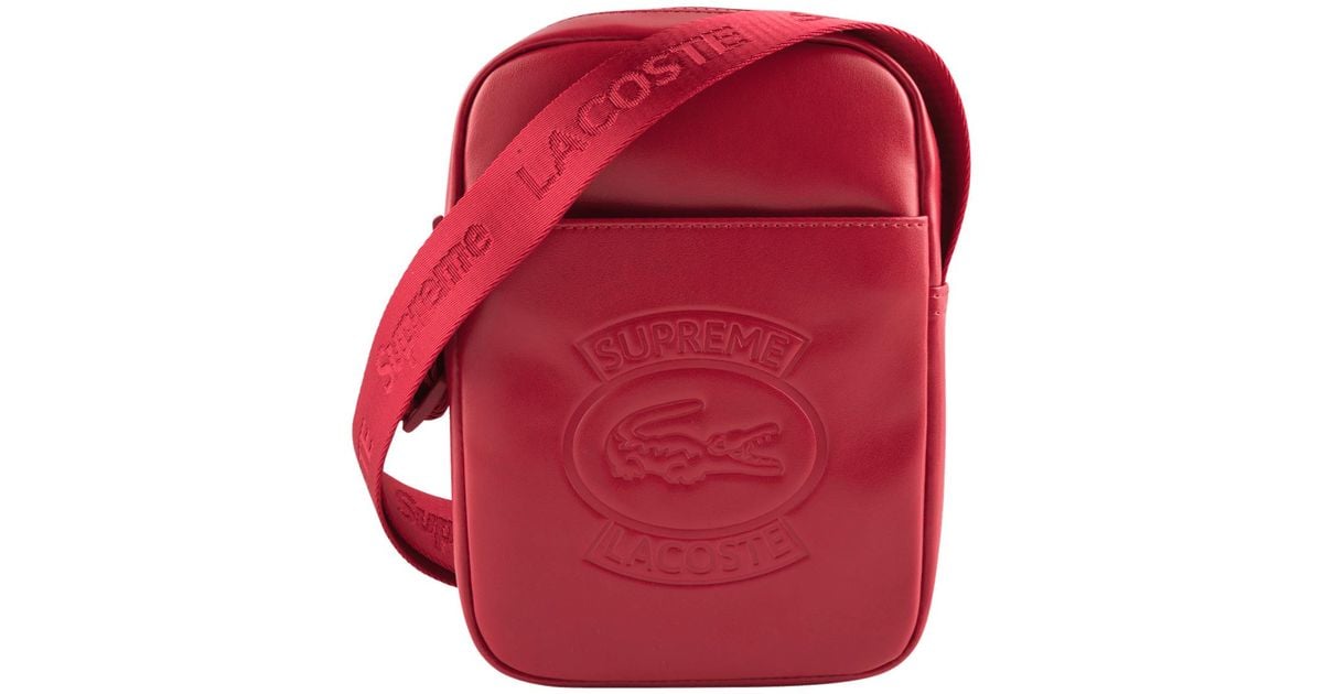 Supreme Lacoste Shoulder Bag Red Store, 57% OFF | www 