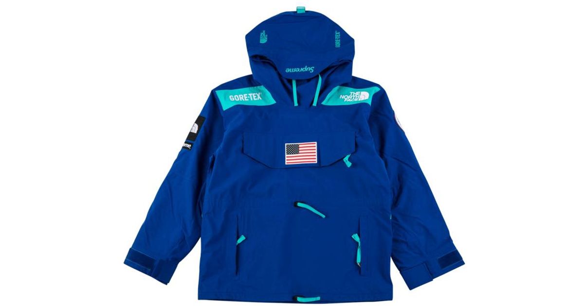 supreme the north face trans antarctica expedition pullover jacket royal