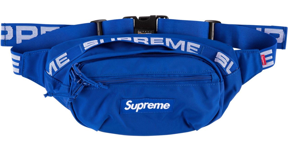 blue fanny pack supreme