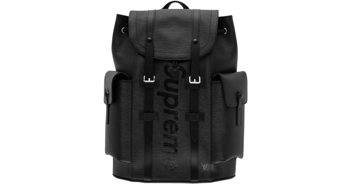 black louis vuitton supreme backpack