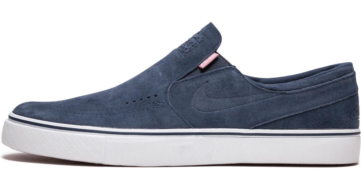 nike janoski slip on blue
