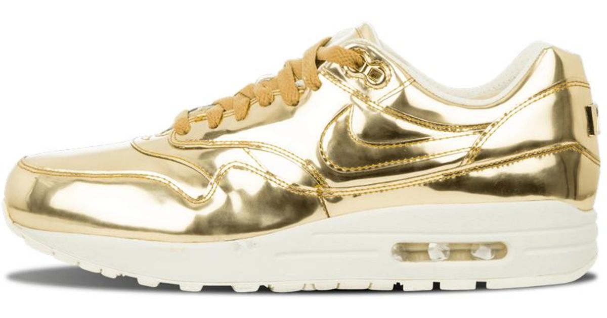 Nike Air Max 1 Sp 'liquid Gold' Shoes - Size 7.5 in Metallic Gold ...
