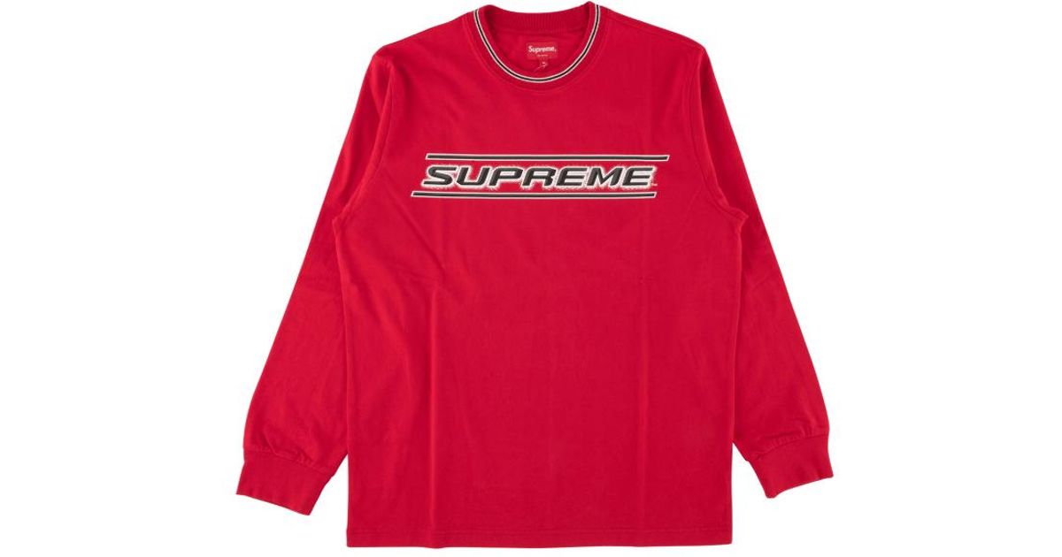 supreme red long sleeve shirt