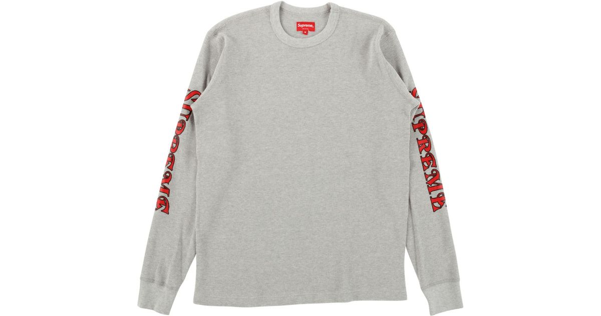 supreme waffle thermal hoodie