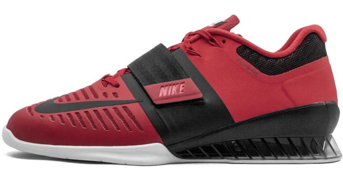 nike romaleos 3 red and black