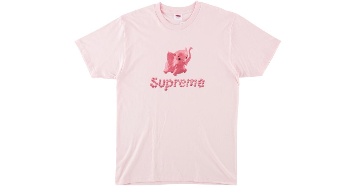 pink elephant supreme tee