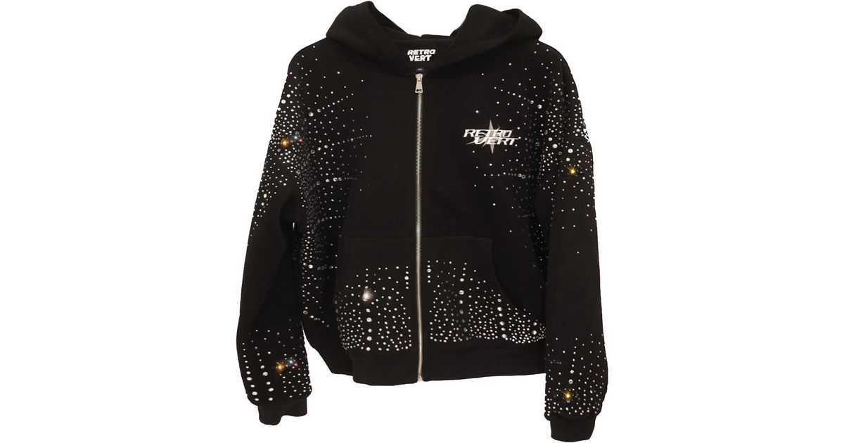 RETROVERT Rhinestone Zip Up Jacket Ret028