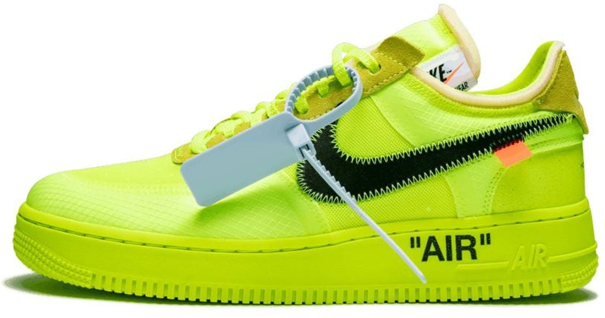 NIKE X OFF-WHITE The 10: Air Force 1 Low 'off-white Volt' Shoes in Yellow