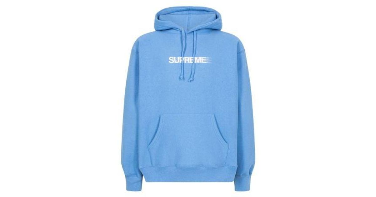 Supreme Motion Logo Hoodie "light Blue Lyst UK