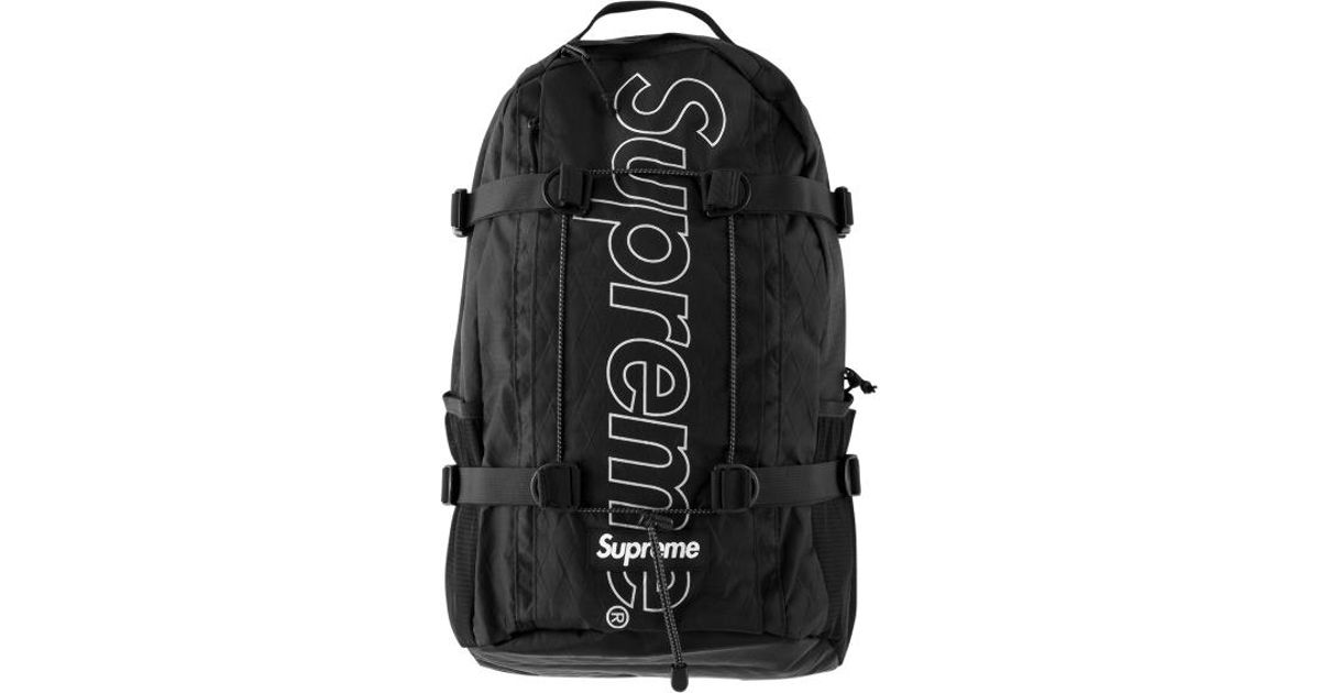 supreme backpack black ss18 587e85