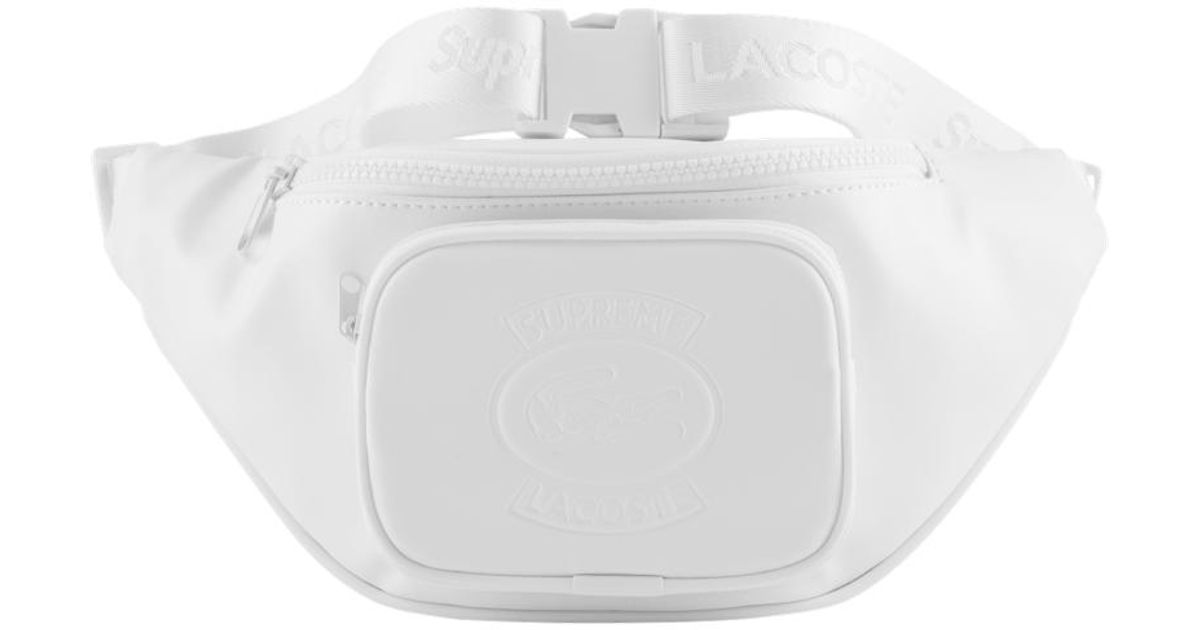 Supreme Lacoste Waist Bag &#39;ss 18&#39; in White - Lyst
