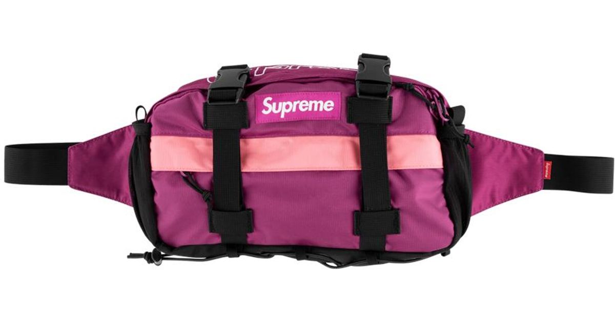 Supreme Logo Belt Bag in Magenta (Pink 