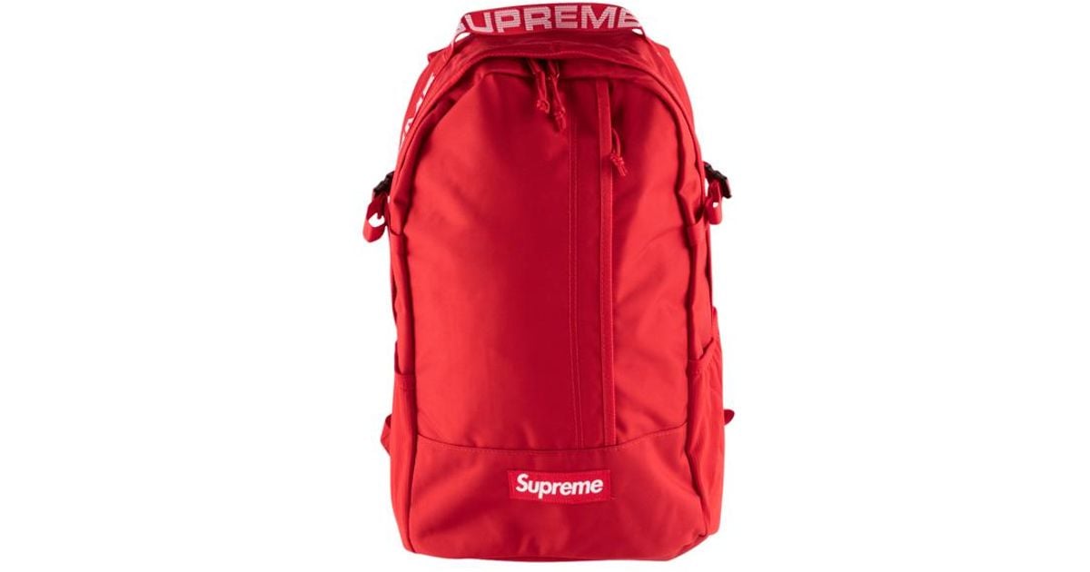 red supreme backpack ss18