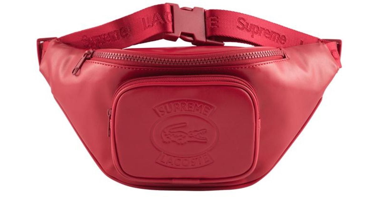 Supreme Lacoste Waist Bag &#39;ss 18&#39; in Red for Men - Lyst
