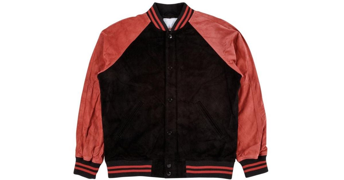 supreme suede varsity jacket