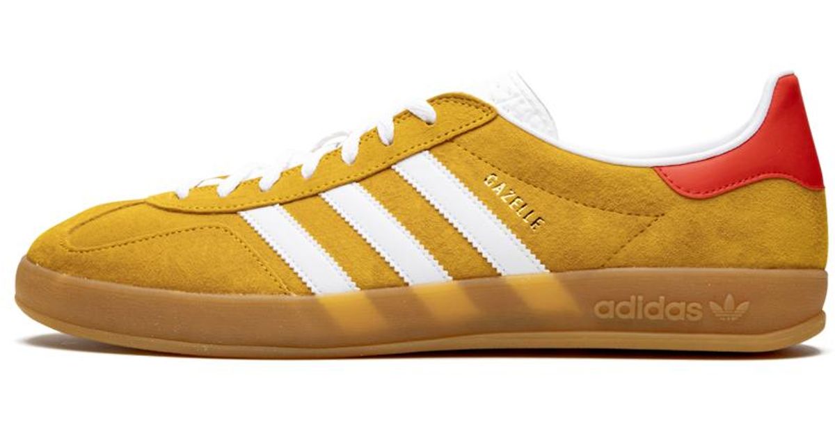 adidas Leather Gazelle Indoor Sneakers in Yellow for Men | Lyst