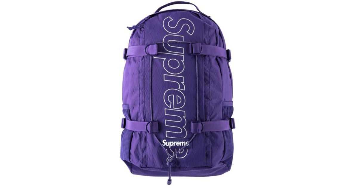 Supreme backpack FW18 purple- rare, Men's Fashion, Bags, Backpacks