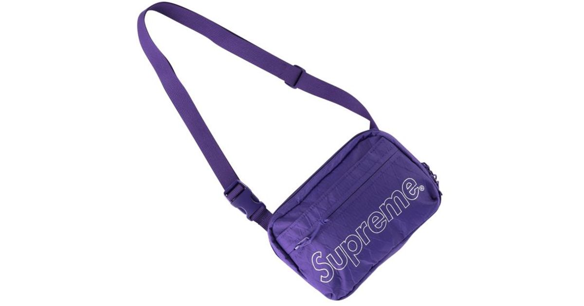 supreme fw18 shoulder bag purple