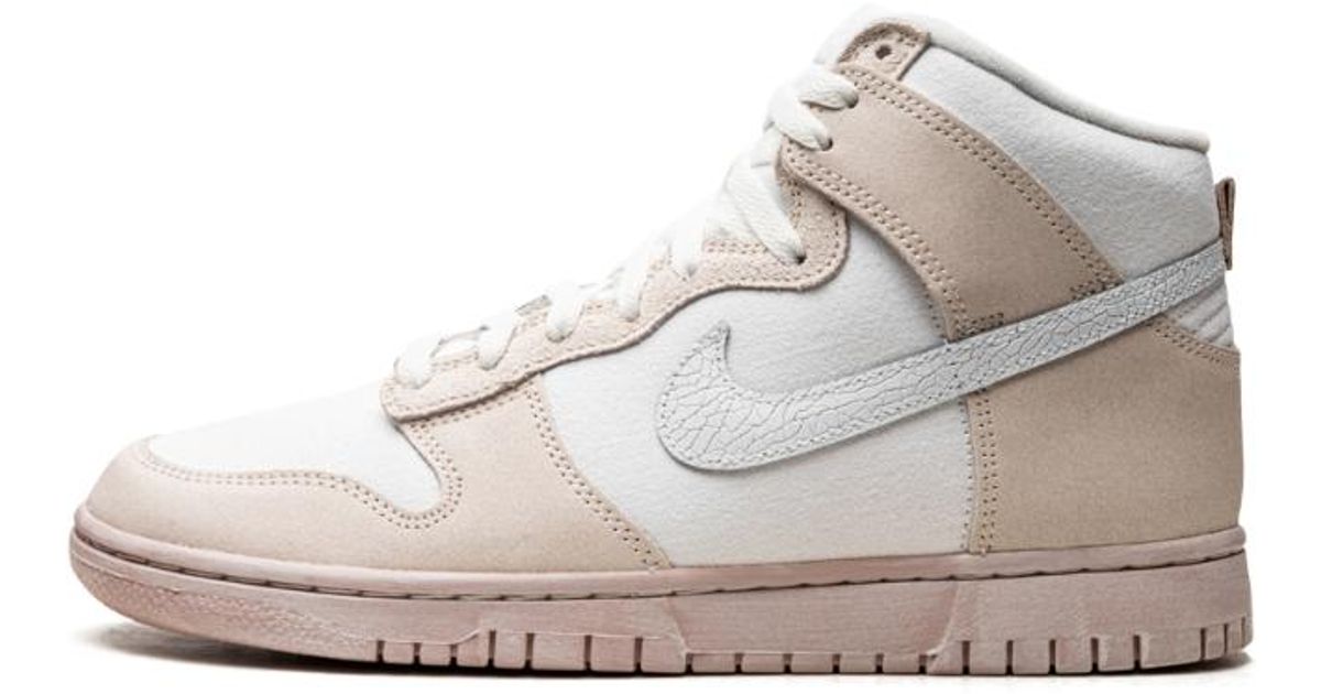 Nike Dunk High Retro Prm "cracked Leather Swoosh" Shoes in Black for Men Lyst UK