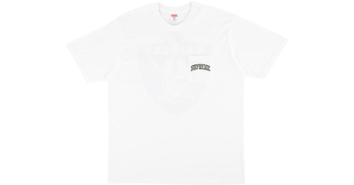 supreme raiders pocket tee