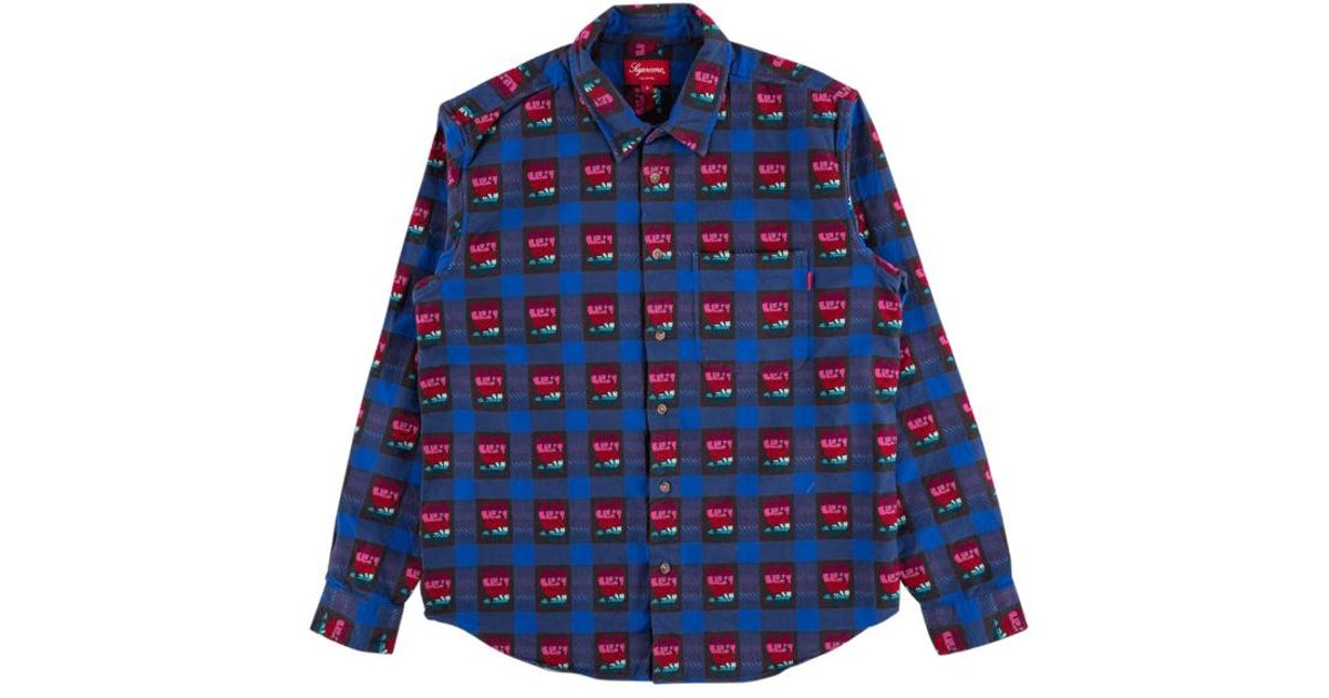 supreme rose buffalo plaid shirt