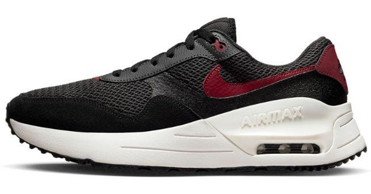 Air max shoes red and black best sale