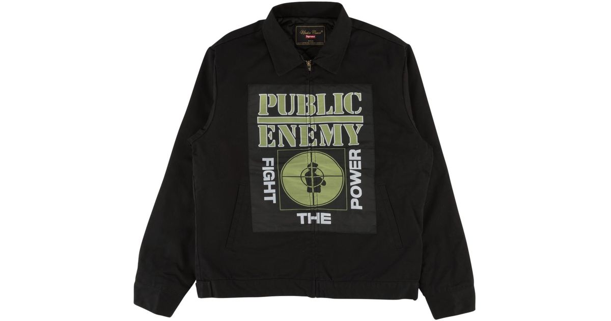 Supreme Men's Undercover/public Enemy Work Jacket Black