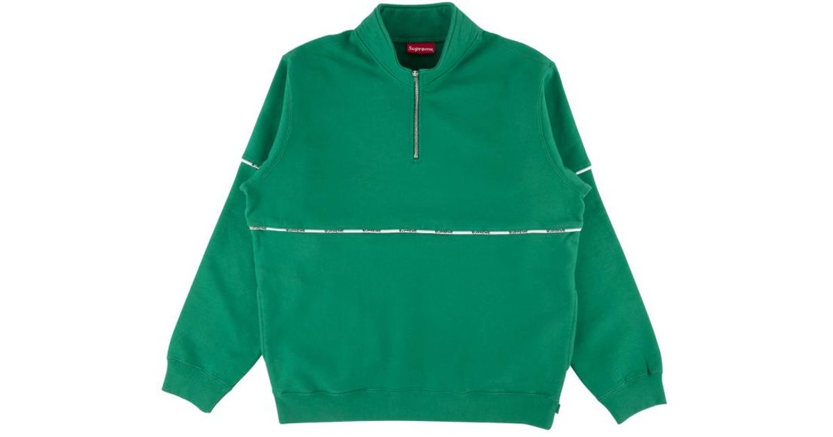 supreme logo piping half zip sweatshirt