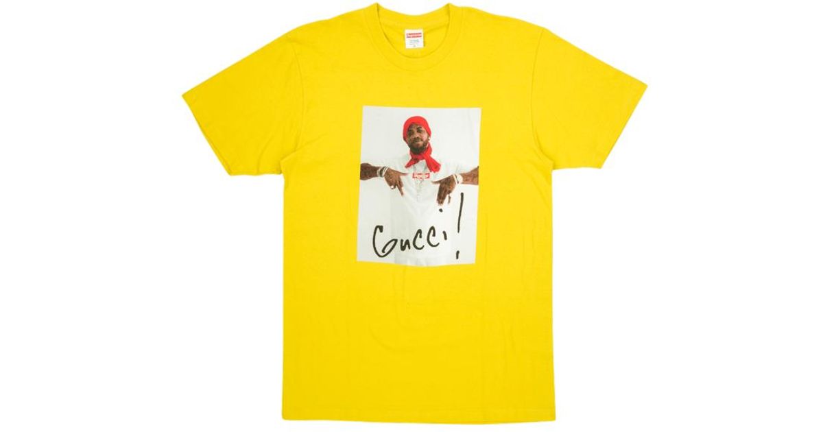 yellow supreme shirt