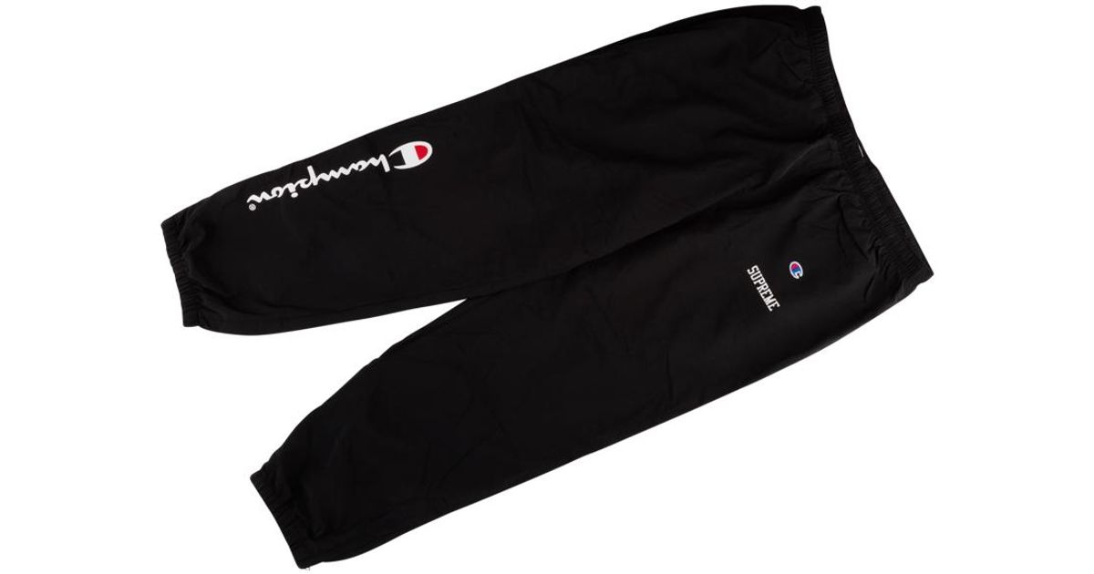 supreme black track pants