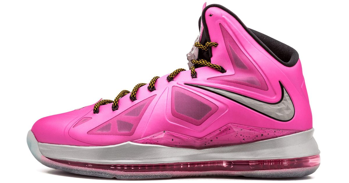 pink and grey lebrons