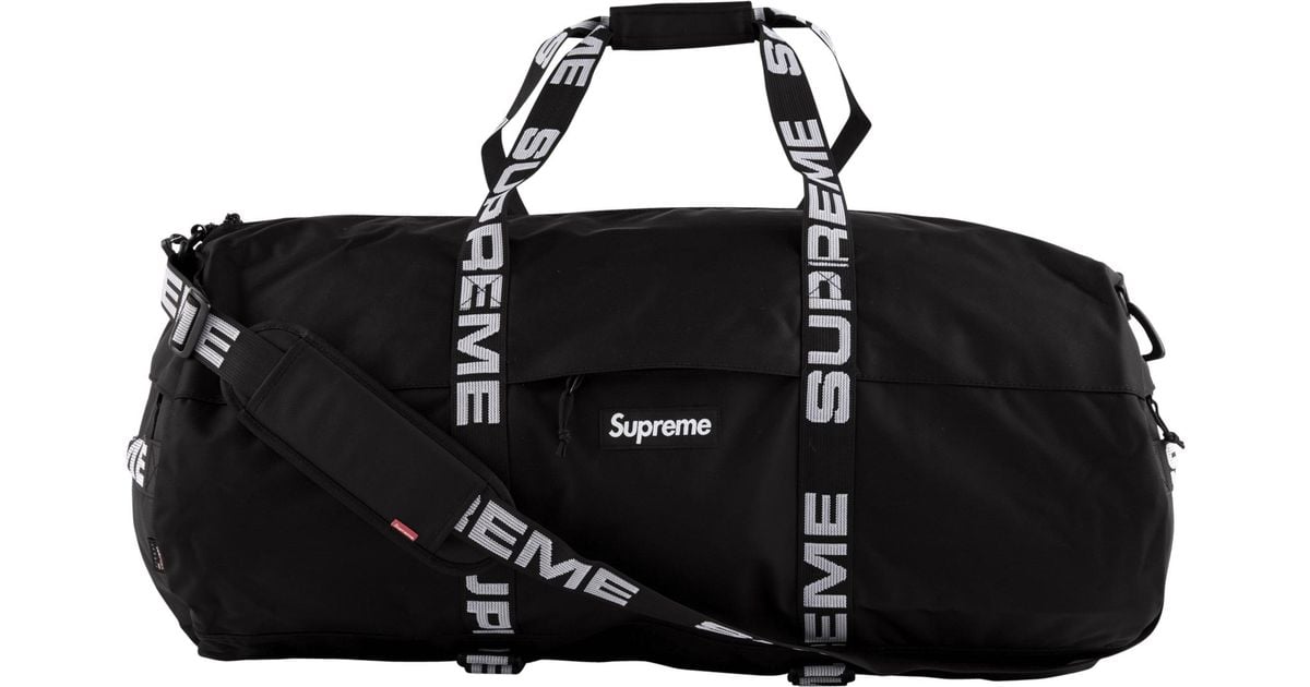Supreme Large Duffle Bag In Black Lyst