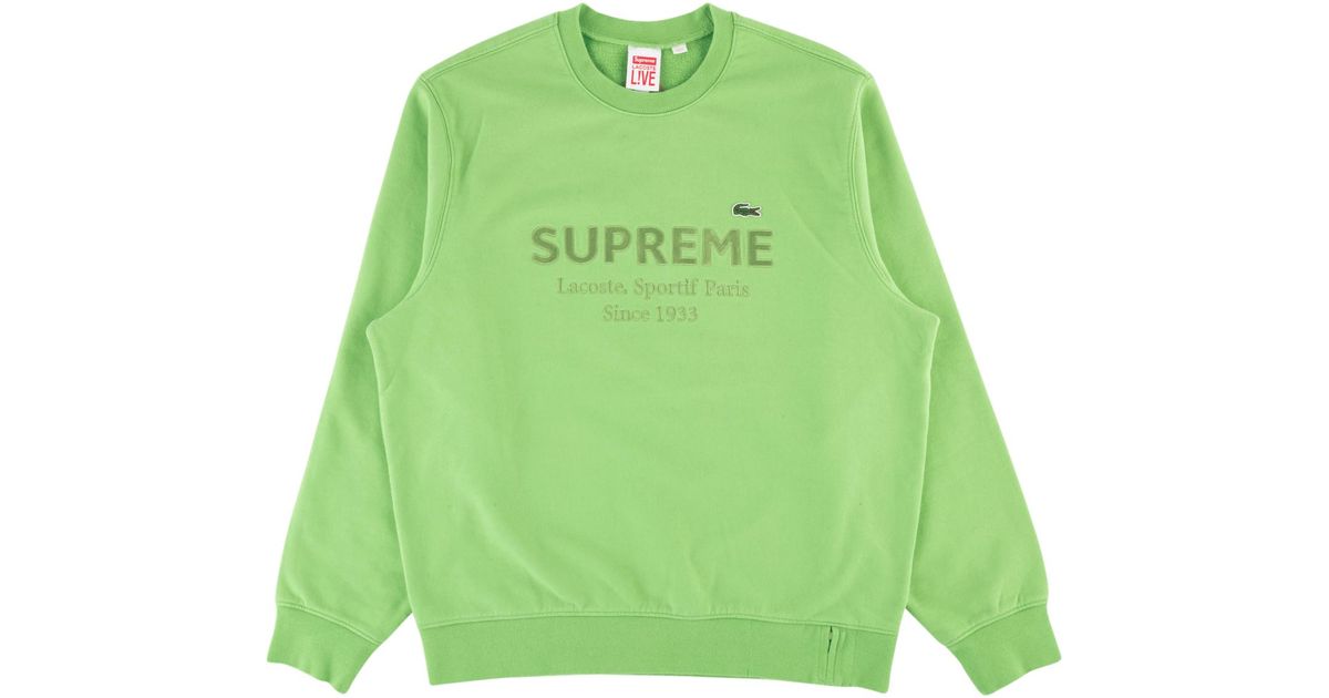 lacoste supreme sweatshirt
