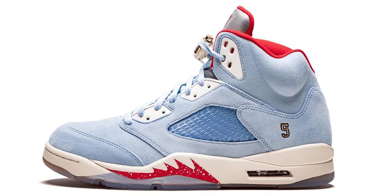 Nike Suede Air 5 Retro 'trophy Room' Shoes - Size 7 in Ice Blue/Red (Blue) for Men - Lyst