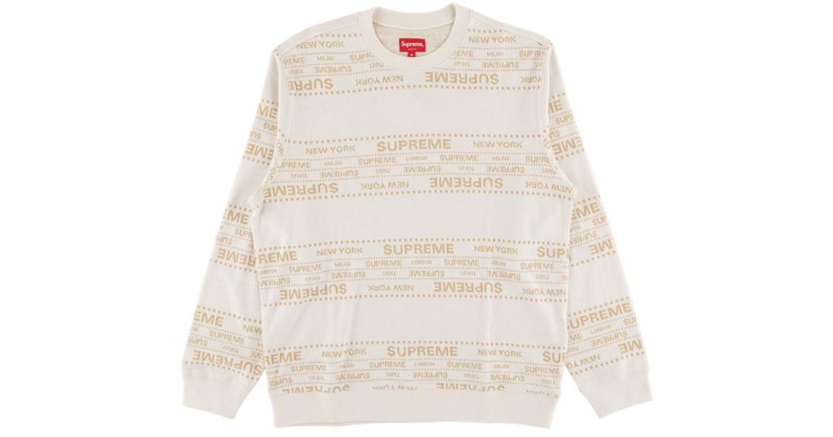 supreme metallic jacquard crewneck