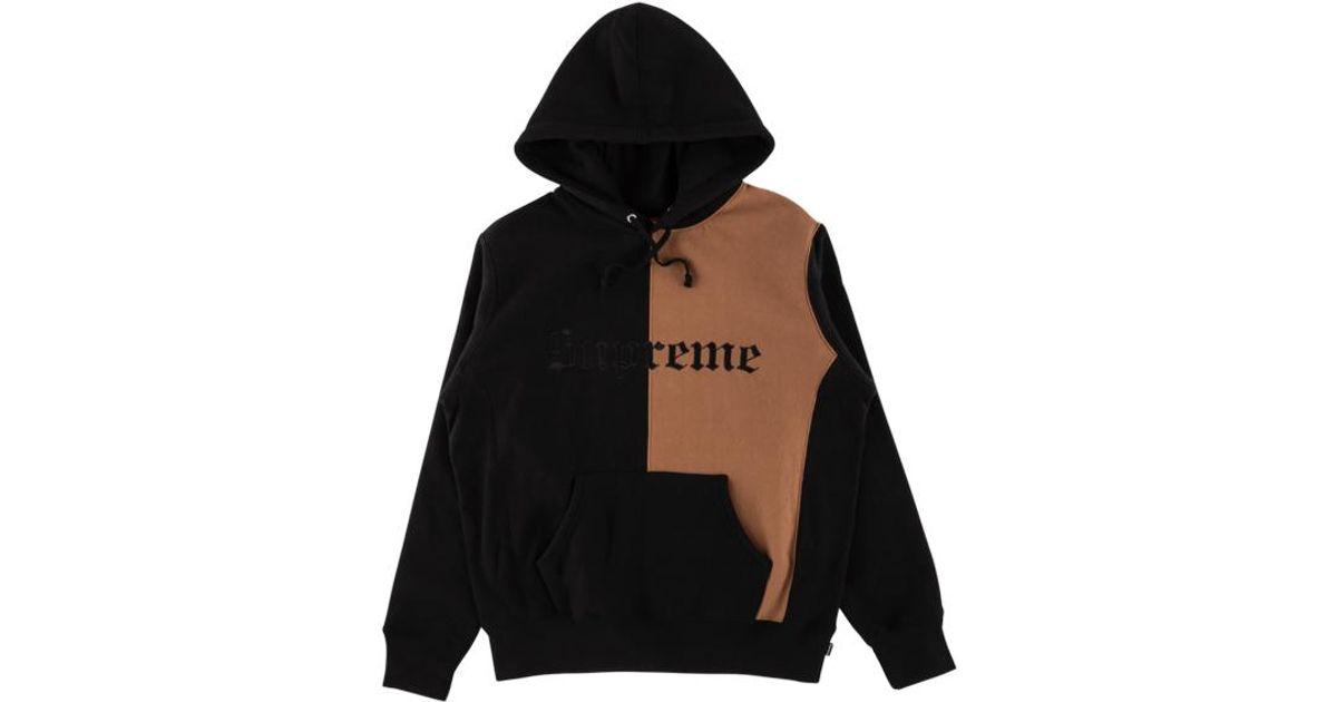 supreme old english split hoodie