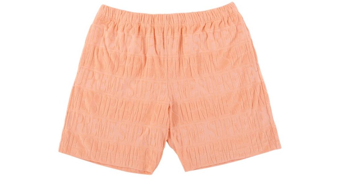 orange supreme shorts