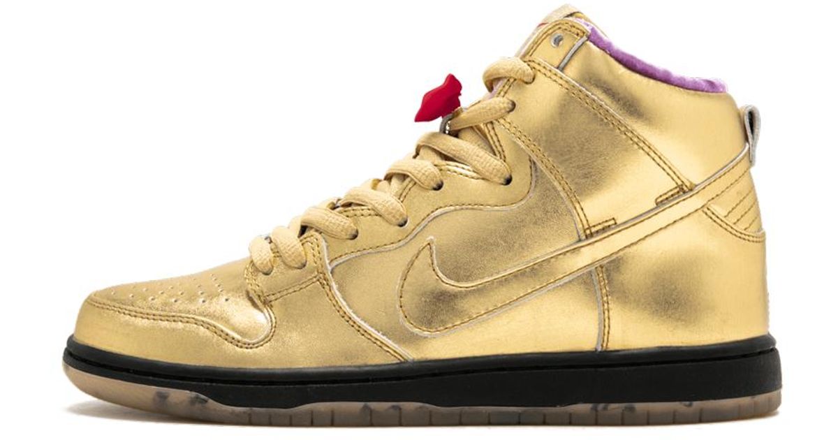 Nike Sb Dunk High Qs 'humidity - Trumpet' Shoes - Size 6 in Metallic Gold (Metallic) for Men - Lyst